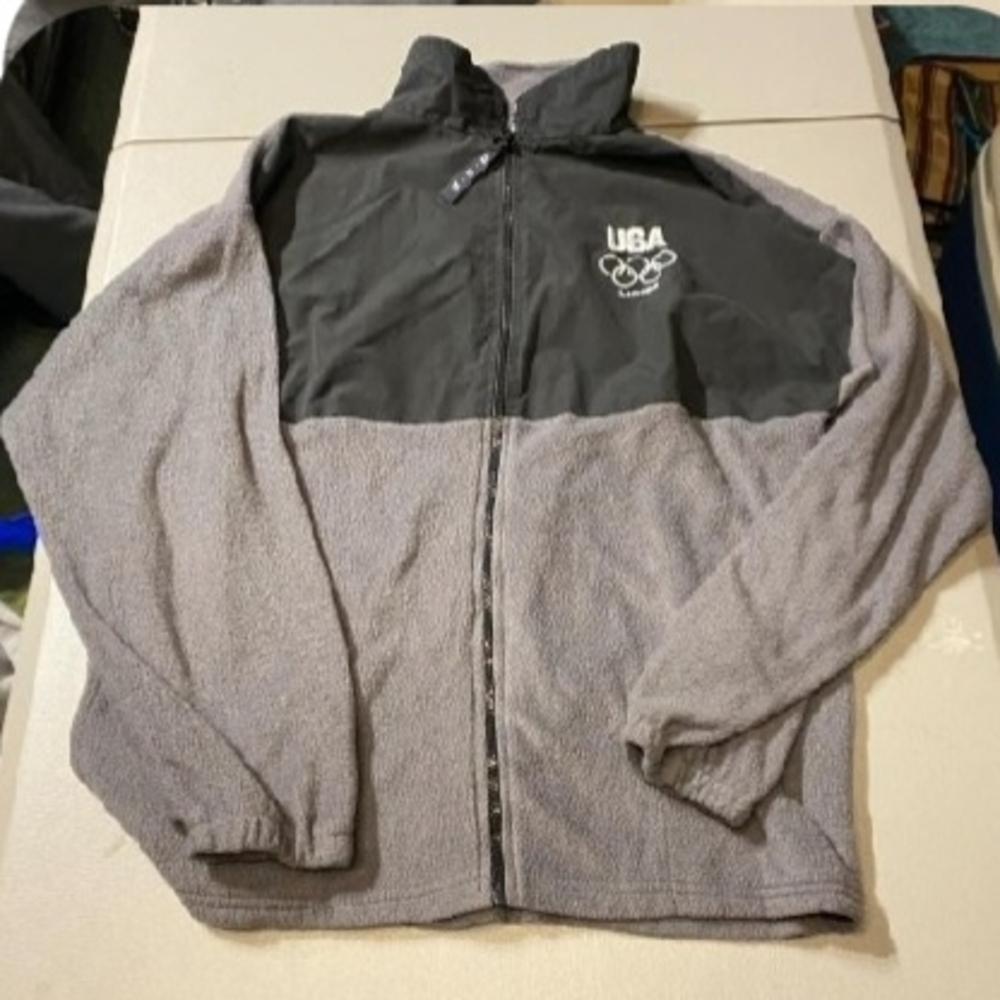 United States Olympic Committee USA Team London Games 2012 Black Grey Jacket L